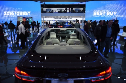 Thousands of visitors attend the 2016 North American International Auto Show for ‘family day’ on Friday at Cobo Center in Detroit, Jan. 22, 2016. (Tanya Moutzalias | MLive Detroit)