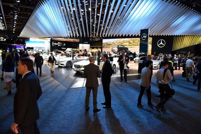 The Mercedes-Benz display at the 2016 North American International Auto Show at Cobo Center in Detroit, Jan. 12, 2016. (Tanya Moutzalias | MLive Detroit)